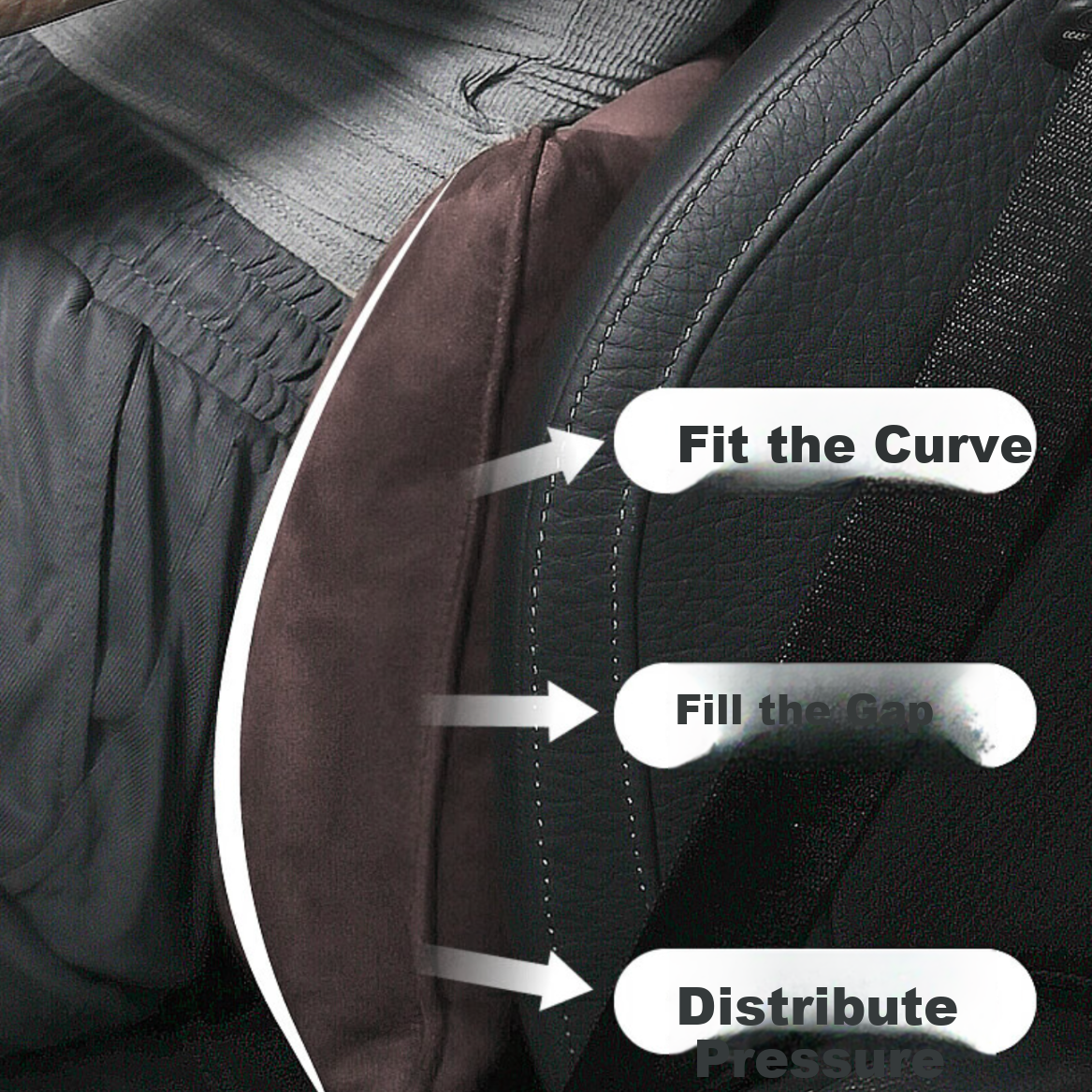 BIMLL Mercedes-Maybach Car Headrest Neck Pillow Lumbar Support Cushion Universal Car Seat Cushion