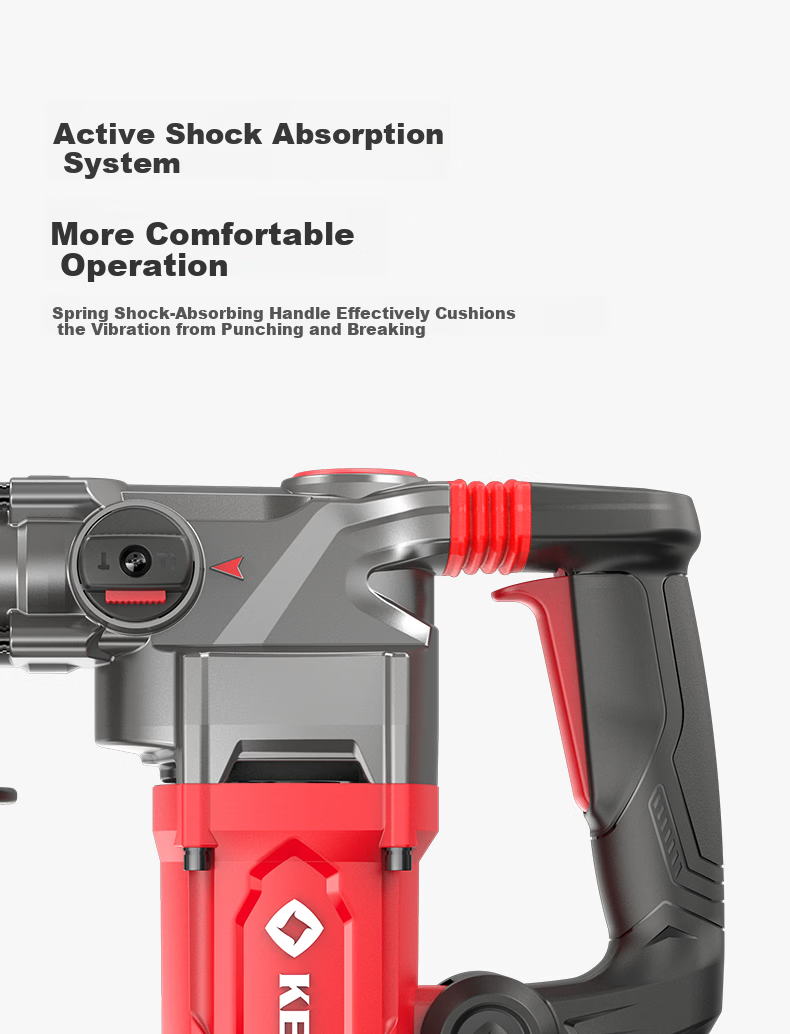 KEN 2832G Dual-Function 1200W High-Power Rotary Hammer and Chisel Industrial Multi-Function Electric Drill Tool Set 7