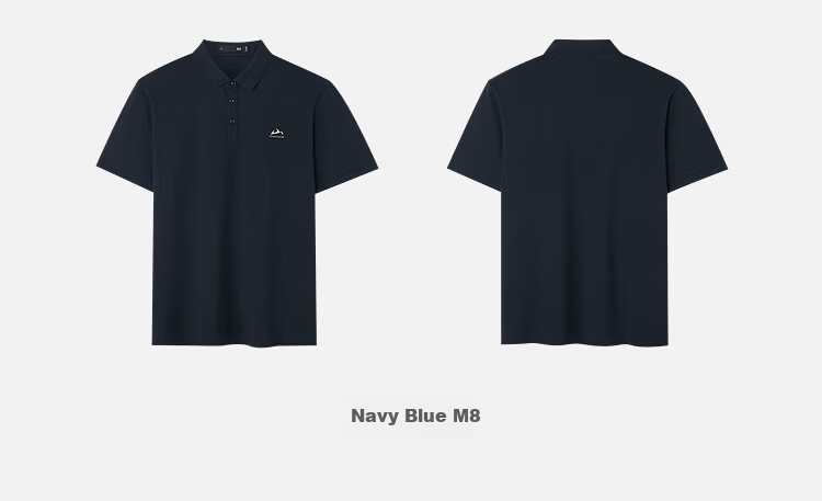 HLA Heilan Home Men's Short Sleeve Polo Shirt 26 Mountain Series Cool and Breathable Summer Short Sleeve 18