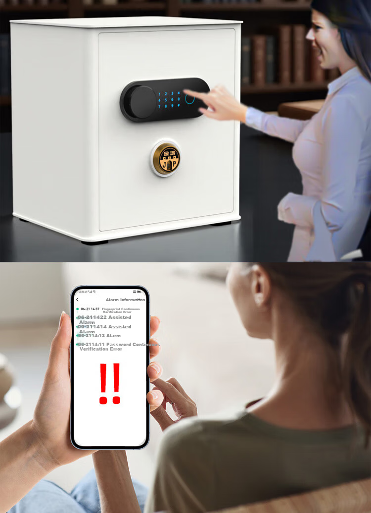 Jincheng Home WiFi Smart Safe 40CM Mechanical Fingerprint Password Financial Office Commercial Security Box Anti-Theft Fixed Hidden Wardrobe Wall Safe 14