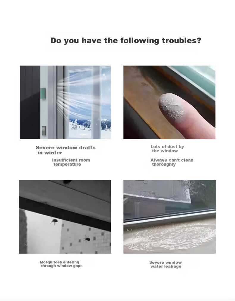 Cuttlefish Sliding Window Seal Strip Plastic Steel Door and Window Seal Strip 5m Windproof and Soundproof Gap Filler 3