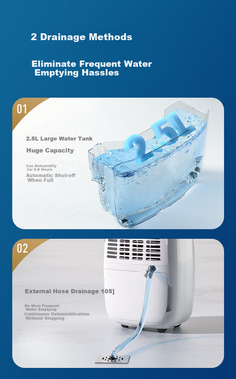 Deye Dehumidifier, Dehumidification Capacity 25 Liters/day, 45 Square Meters Household Quiet Basement Moisture Remover Dryer for Living Room And Bedroom, Mobile Phone Smart Control DYD-T22A3 7
