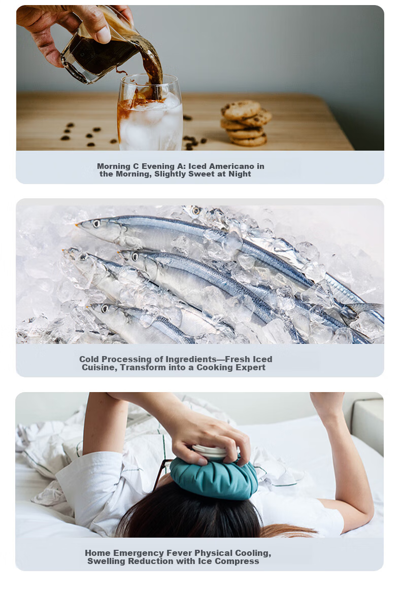 Midea Ice Maker Home Cube Ice Stainless Steel Mini Ice Machine Dormitory Ice Cube Automatic Cleaning Office Appointment Ice Making Cold Drink MBJ-20F17TE 9