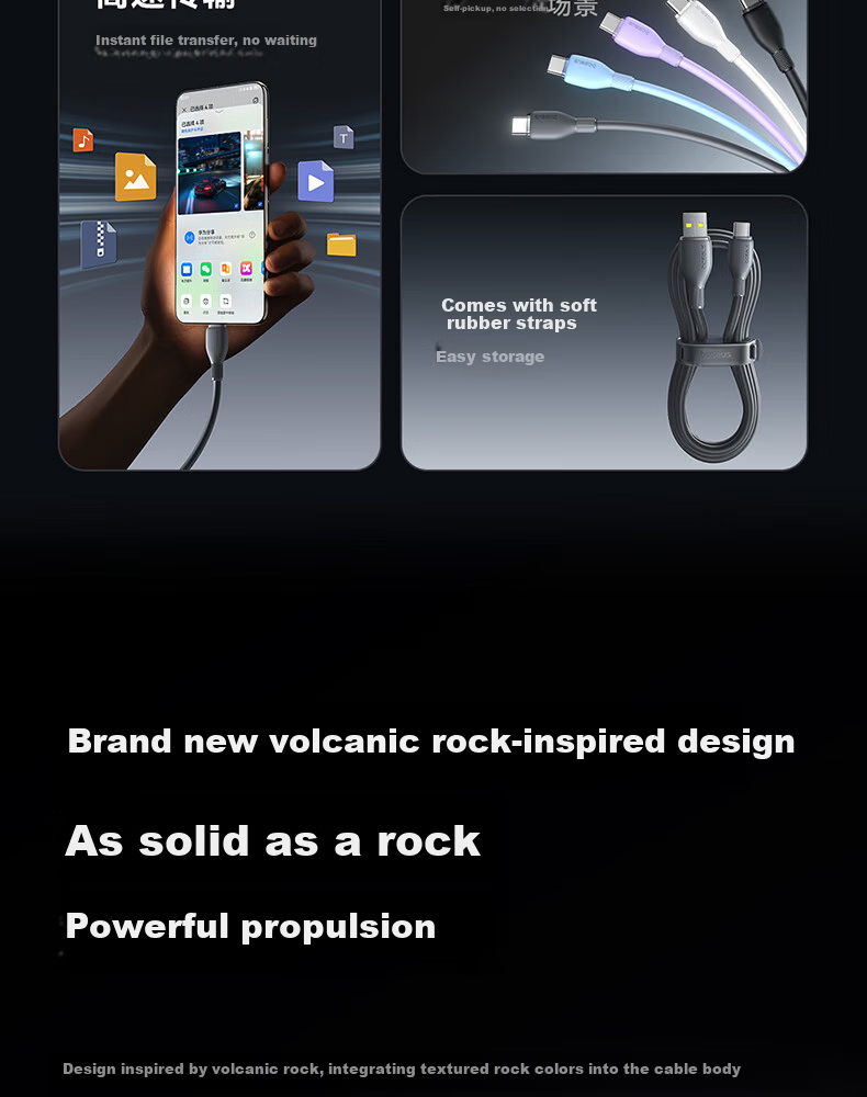 Baseus Type-C Data Cable, 6A Super Fast Charging 100W/66W, Suitable for Huawei Charging Cable P50/Mate60 Honor70Pro/50 Xiaomi Phone Cable Car Charger, Starry Black 3