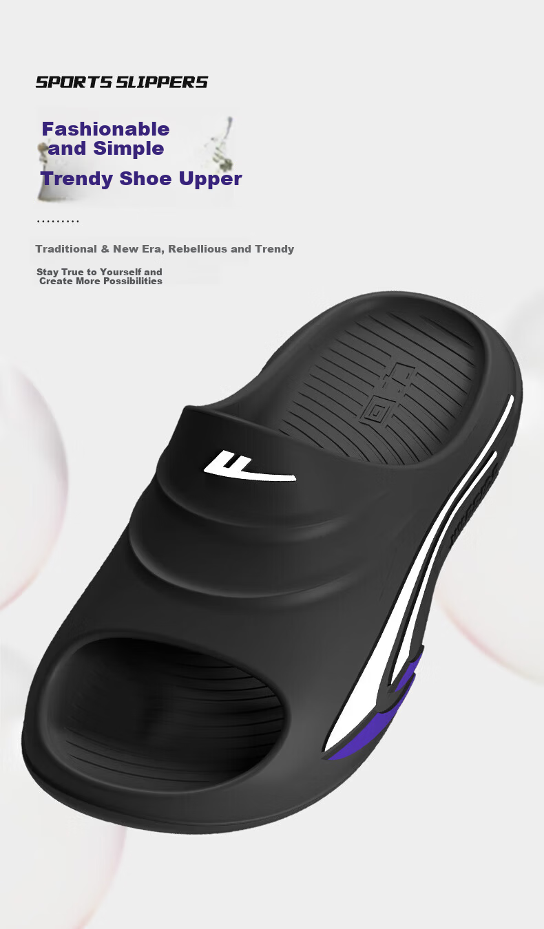 Warrior Men's Summer Bathroom Non-Slip EVA Thick Sole Durable Outdoor Beach Slippers Black Gold Size 40-41 11