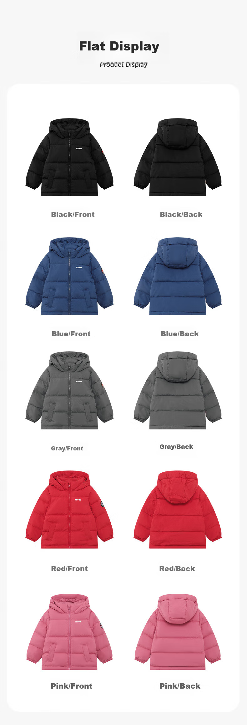 Zuoxi Children's down Jacket, 2025 New Style, Boys' Winter Warm And Cold-Resistant White Duck down Hooded Puffer Coat, Black, Size 150 13