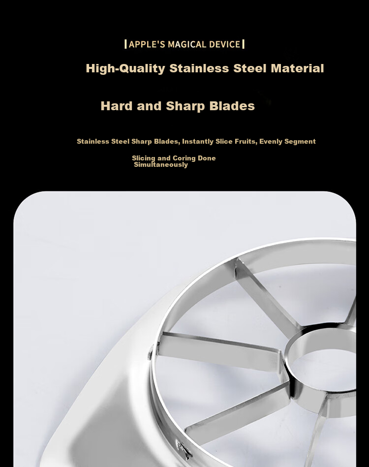 Baijie Stainless Steel Apple Cutter Orange Fruit Slicer Watermelon Divider Core Remover 4