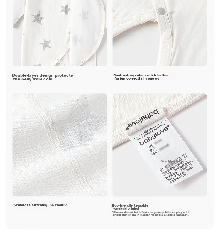 Babylove Anxinrou Newborn Bodysuit Spring Summer Thin Cotton Baby Romper Butterfly Suit 9
