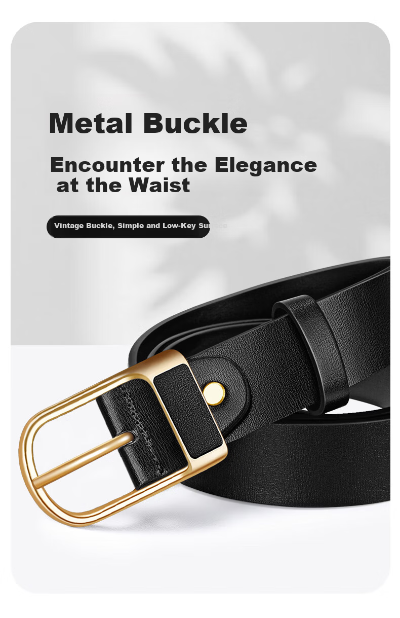 Biyoumei Men's Genuine Leather Belt with Pin Buckle, Business Casual Waistband, Brown 120cm, Premium Gift for Men 1
