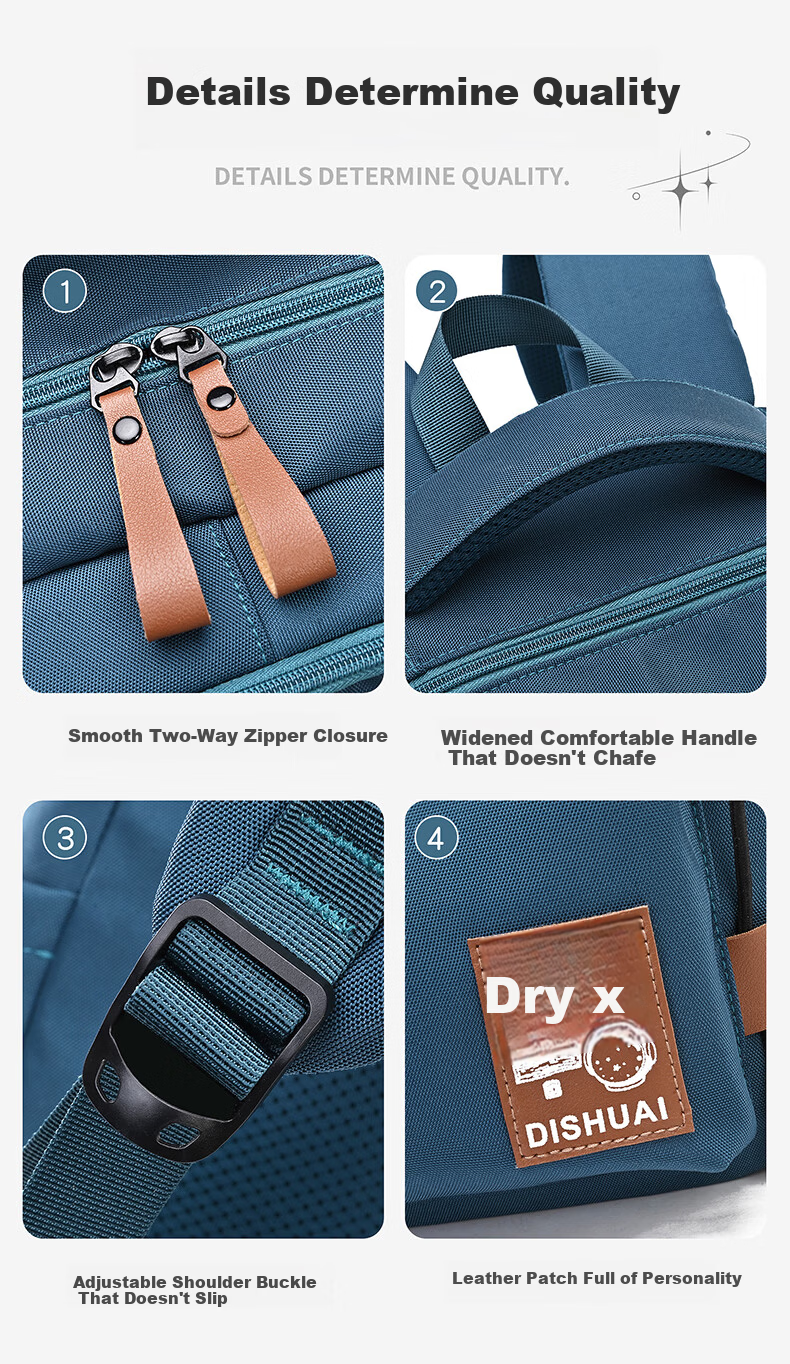 Dishuai Large Capacity Lightweight Breathable School Backpack for Junior High Boys, Middle School, High School, and College Students, Double Shoulder Bag 21