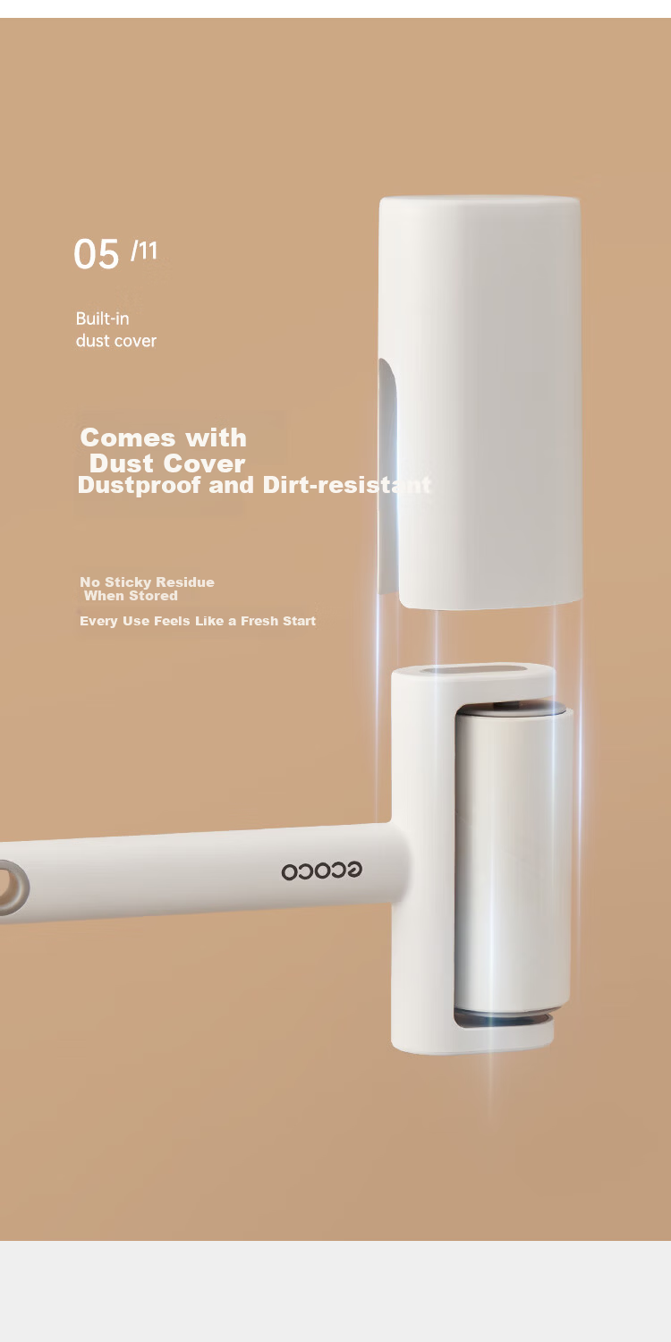 Ecoco Removable Replacement Head, 16cm, 6 Rolls, 360 Tear-Off Dust Roller, Lint-Free Cleaning Tool, Specially Designed for Home Use, E23100 11