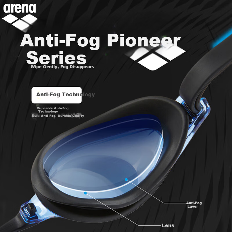 Arena Imported Prescription Swimming Goggles Large Field of View HD Anti-Fog Waterproof Professional Swimming Glasses Unisex