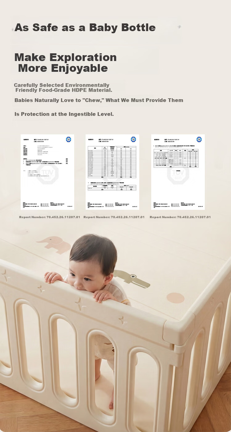 JD Original Crawling Mat Fence, Baby Floor Playpen, Living Room Protective Barrier, Floor Mat, Crawling Pad, Baby Fence, 150*200CM 7