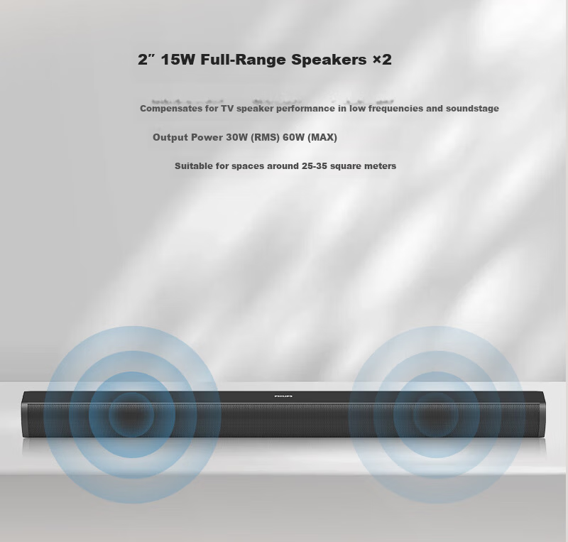 PHILIPS TAB5560/93 Smart Karaoke Soundbar TV Speaker Home Theater KTV Set Living Room Surround Wireless Bluetooth Speaker with Dual Microphones 7