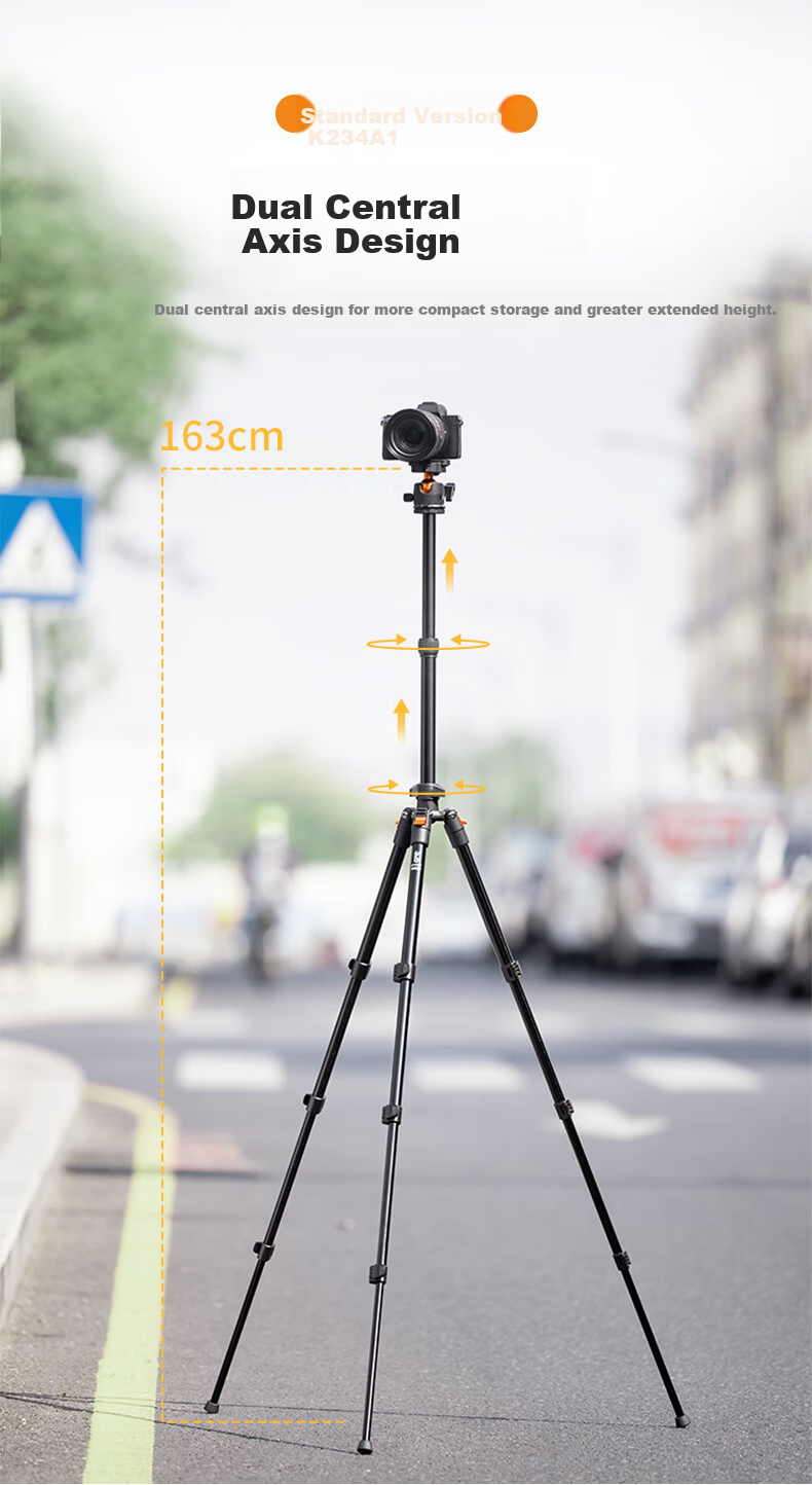 Zhuoer Tripod Camera Stand, Multifunctional Center Column, Horizontal Tripod, DSLR Photography Phone Stand, Horizontal Arm at 90 Degrees, Indoor Live Streaming, Food Photography, Outdoor Monopod 4