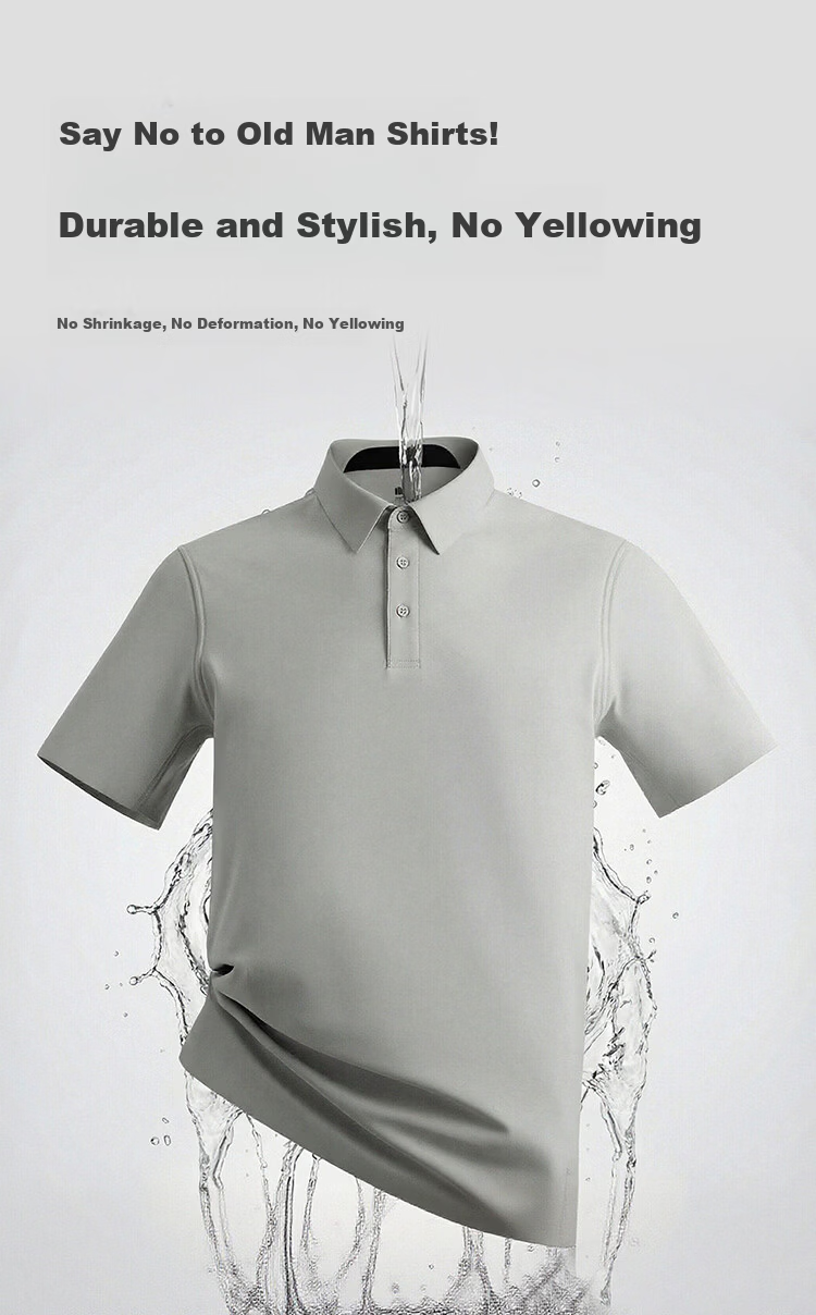 JD Jingzao Dry-Fit Polo Shirt Men Short Sleeve T-Shirt Spring Summer New Breathable Sports Casual Light Business Top Black S 9