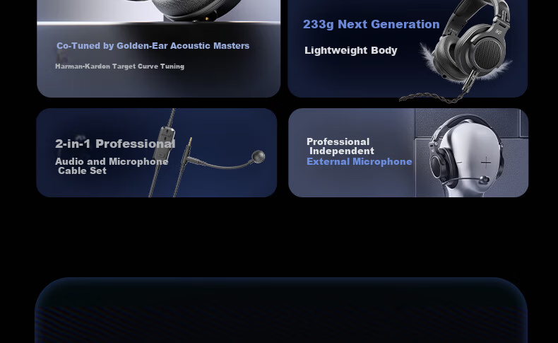 IKF VP5 Over-Ear Wired Headphones High-Fidelity HiFi Sound Fully Closed Monitoring Studio Recording Gaming FPS Mic Computer Mobile Universal 6