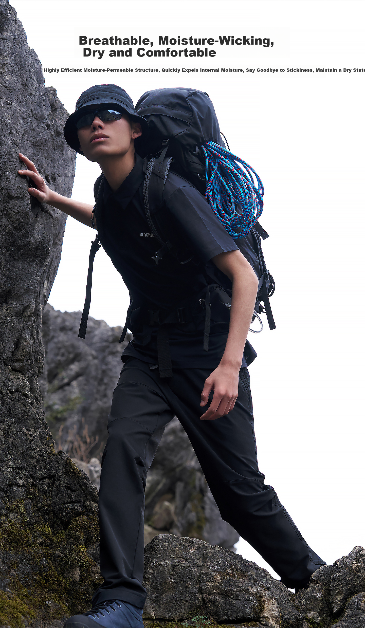 Black Ice 25 New Spring Autumn Outdoor Hiking Men's Softshell Pants Water-Repellent Durable Stretch Black XL 10