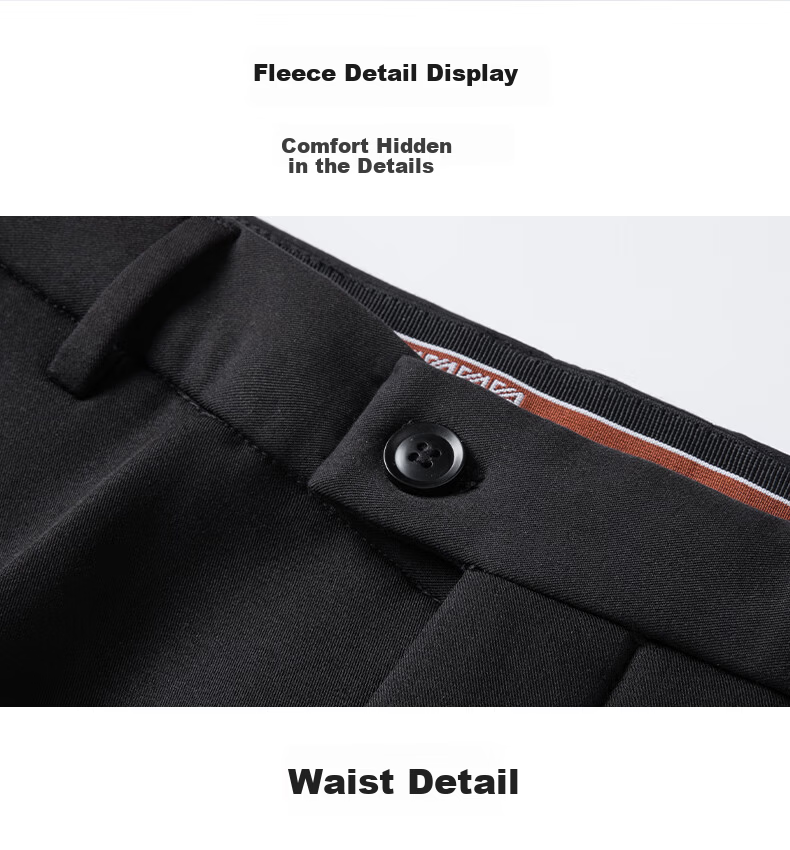 Romon Men's High-Waist Wrinkle-Free Business Dress Pants Casual Elastic Straight-Leg Trousers for Dad 15