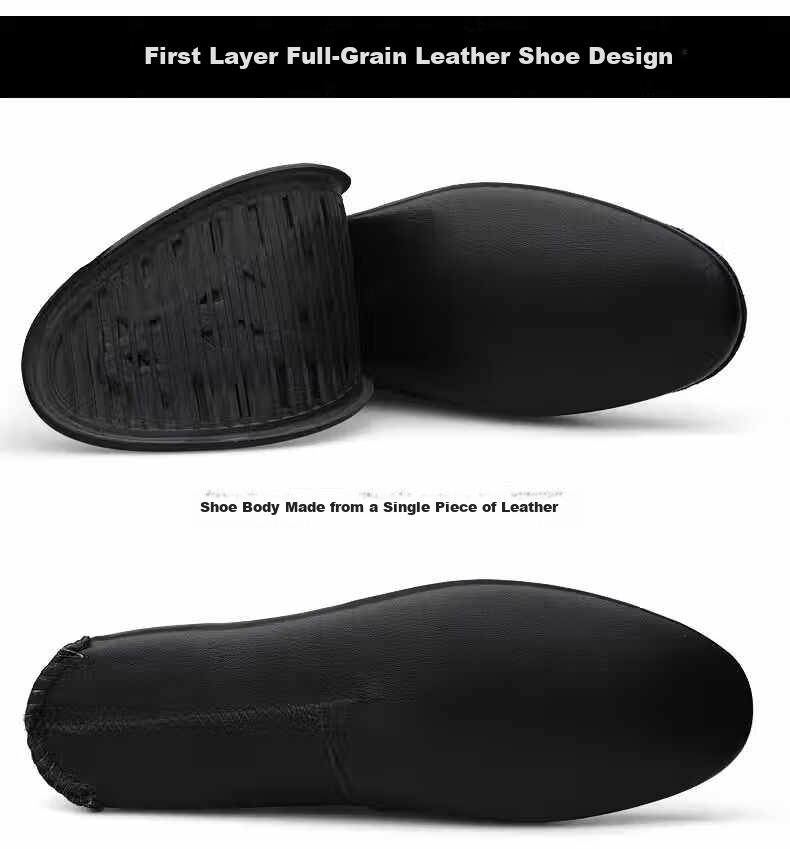 MULINSEN Men's Shoes, Top-Grain Leather, Hollow Breathable Casual Shoes, Slip-On Soft-Soled Loafers, 19591s 4