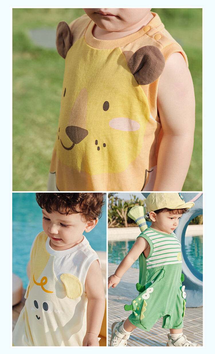 BALABALA Children's Clothing, Baby Romper, Newborn Onesie, Outdoor Baby Clothes, 2026 New Summer Style, Cute Animal Desig 9
