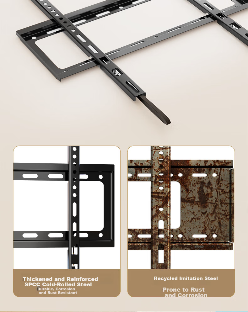 Dongpuli 75-100 Inch Ultra-Thin Embedded Large Screen TV Telescopic Rotatable Folding Wall Mount Bracket Compatible with 85 Inch Xiaomi Hisense TCL Skyworth TVs, Socket and Speaker Friendly 12