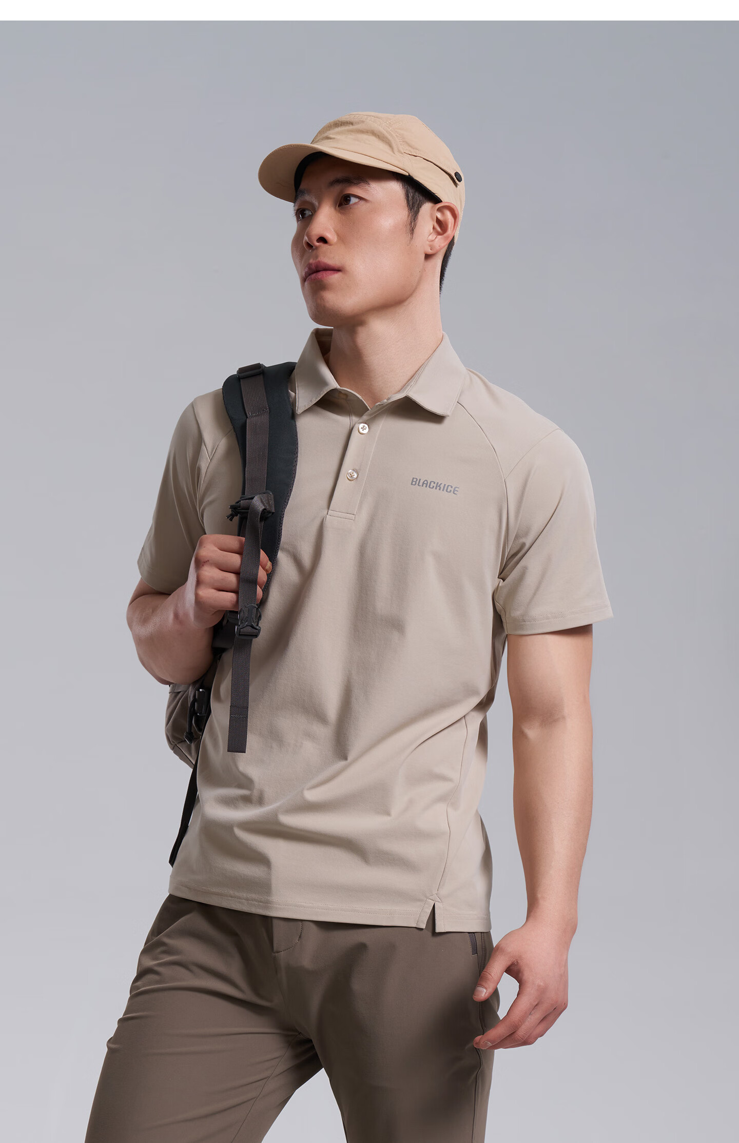BLACKICE 26 New Outdoor Spring Summer Men's Sun Protection Short Sleeve Antibacterial Polo Shirt Moisture-Wicking Quick-Dry Half Sleeve T-Shirt F1522KH 22