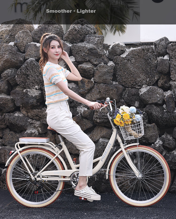 FG FLYING PIGEON 26-inch City Bicycle Low Step-Through Frame Unisex Adult Student Kids Urban Commuter Casual Bike 2