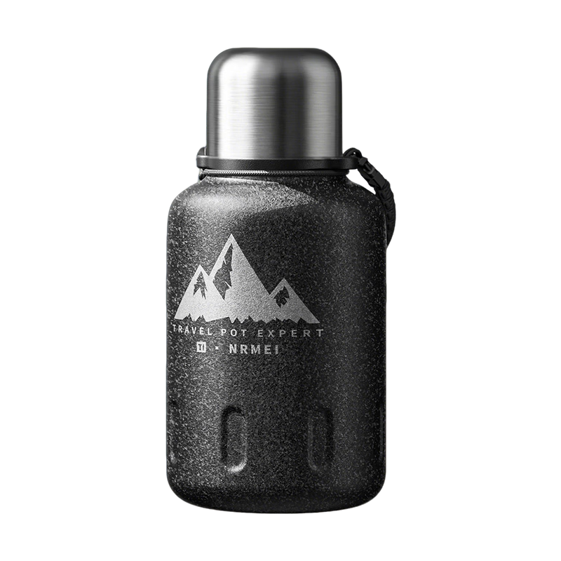 NRMEi Large Capacity Insulated Water Bottle for Men with Tea Separation, Portable Outdoor Sports Thermos Flask