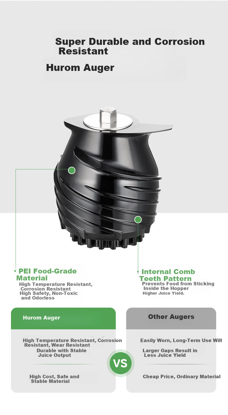 HUROM E30ST-BIM02MM Juicer Large Caliber Masticating Juicer with Pulp Separation Household Blender 10
