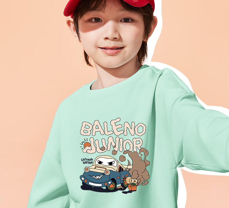 Baleno Boys' Sweatshirt, Spring And Autumn 2025 Collection, Trendy Casual Round Neck Top for Boys, Children's Autumn Clothing, Sports Sweatshirt 1