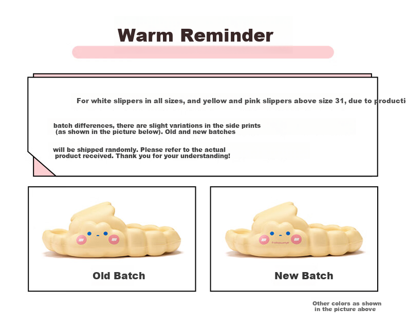Follow Me Girls Cartoon Cloud Slippers Summer Indoor Non-Slip Odor-Resistant Soft Sole White Size 27 9