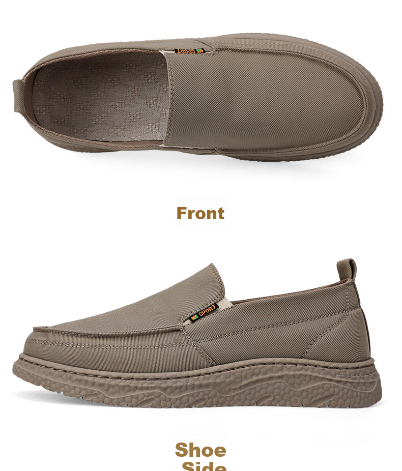 BUSHEYUAN Casual Men's Breathable Soft Sole Comfortable Dad Shoes Old Beijing Cloth Shoes Men 511-0254 Black Size 40 12