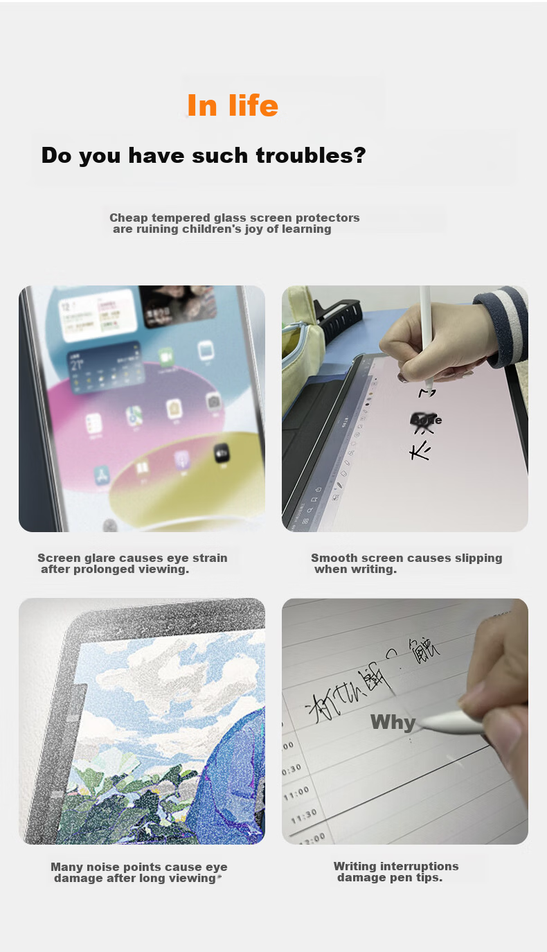 Memebox Compatible with 2026 iPad Air 8 13-inch Anti-Glare Matte Screen Protector for Air 7 Apple M4 Tablet, Anti-Reflection, Anti-Glare, Matte Writing Film 3