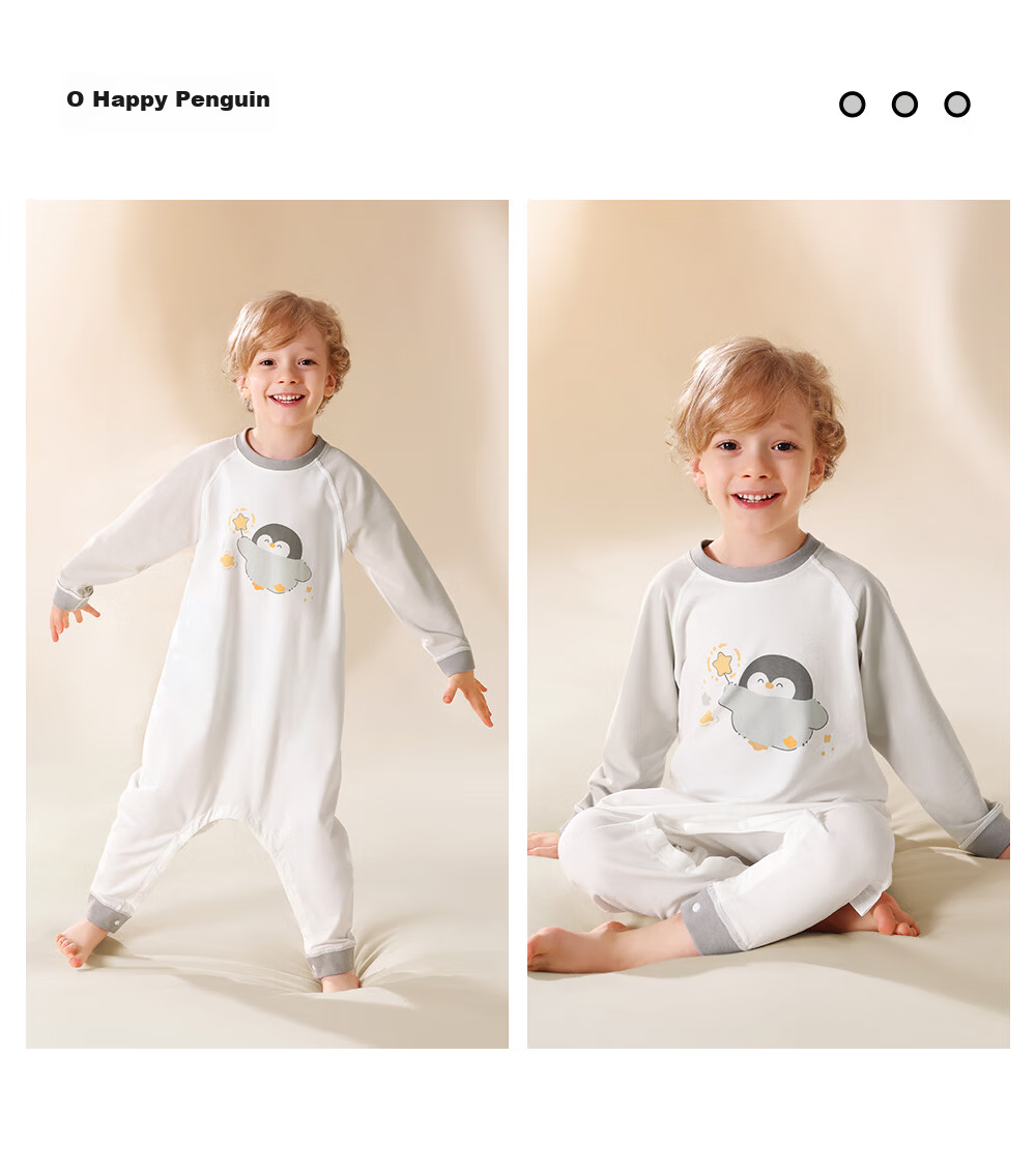 Betis Kids Spring Autumn New Pure Cotton Long Sleeve Belly Protection Unisex Children's Pajamas Homewear Jumpsuit Set 32