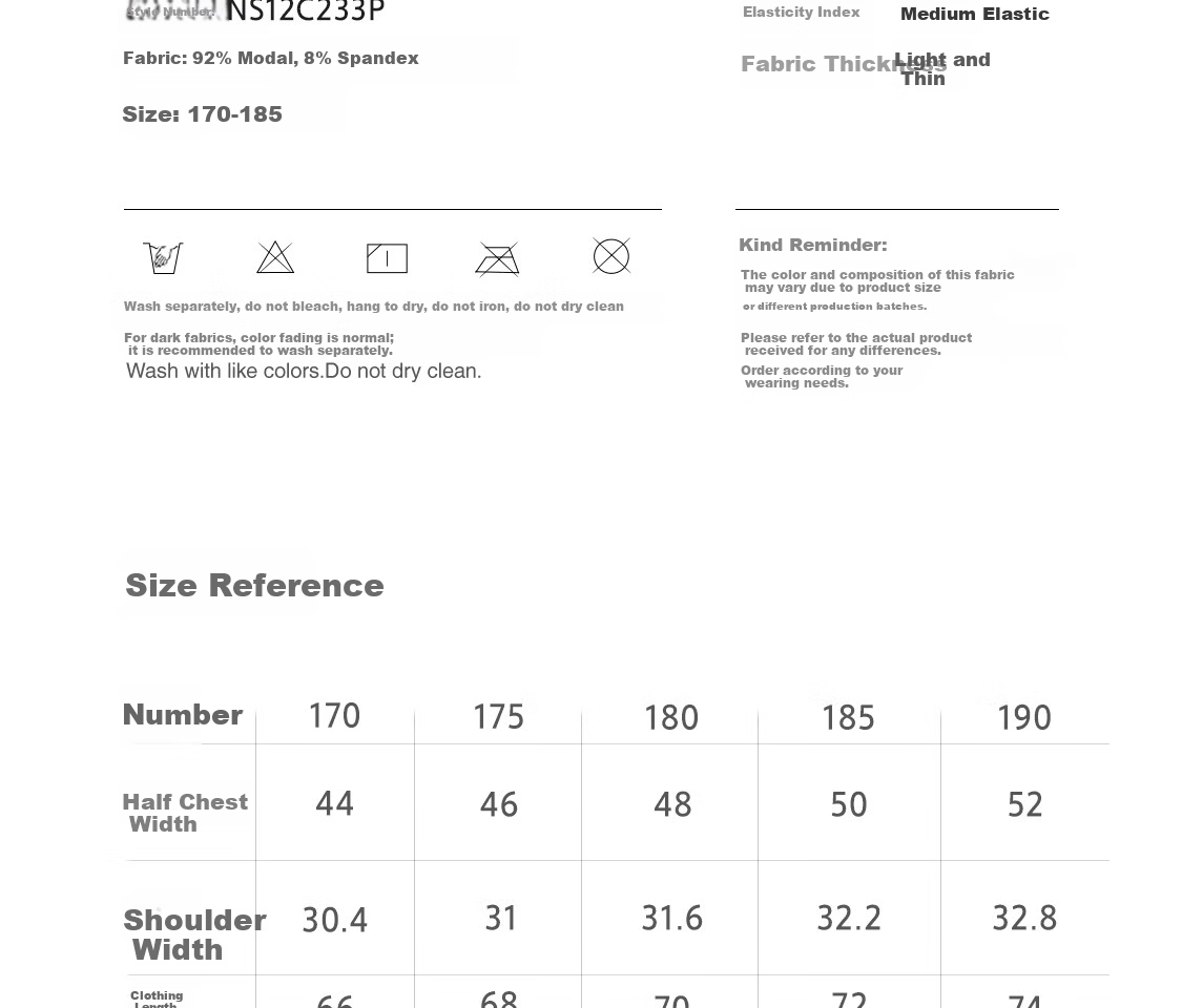 Aimer Men Modal Short Sleeve T-Shirt Base Layer [2-Pack] V-Neck Vest White 170 21