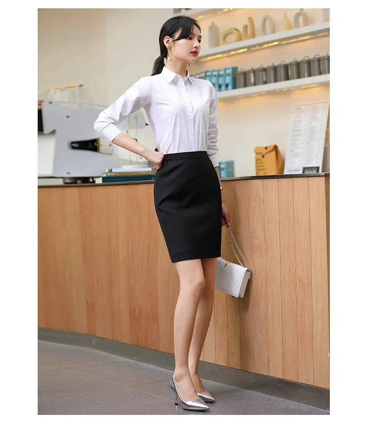 Yaotong Elastic Waist High-Waist Summer Short Skirt Women's Pencil Skirt Office Workwear 13