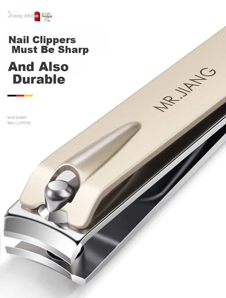 Master Jiang Home Use Nail Clipper Set Portable Leather Storage Case Champagne Gold Large Buckle 10-Piece Set 1 Piece 2