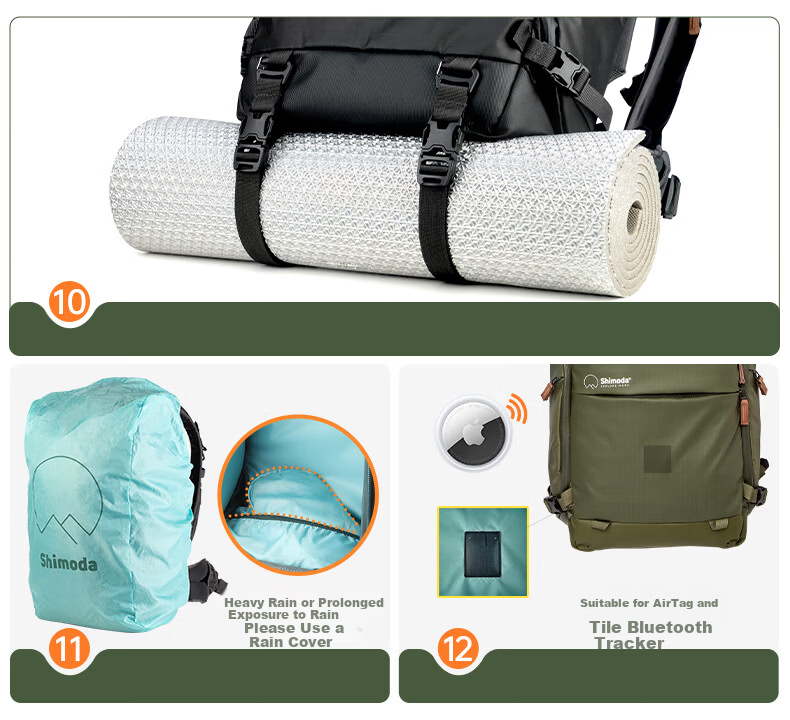 Shimoda Photography Bag Professional Outdoor Travel Camera Backpack Wing Platinum Explore E30v2 Black Medium Mirrorless Camera Insert Set 520-156 7