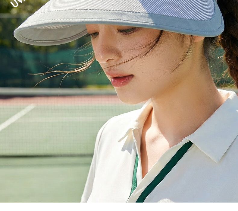CACUSS Large Brim Open Top Hat Women Summer Outdoor Sun Hat Sports Hat Face Slimming Striped Sun Protection Hat Black 6