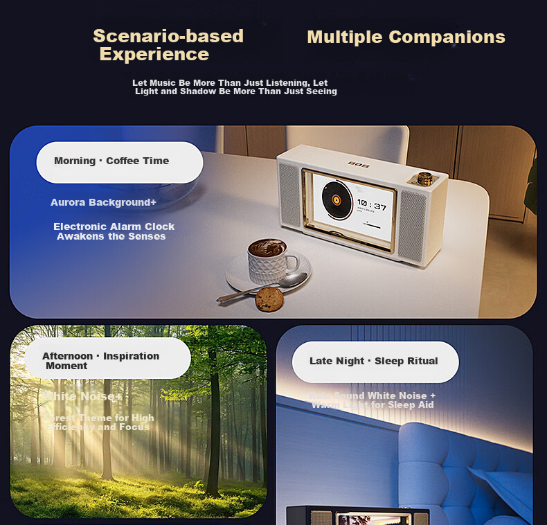 BBS V2 Floating Lyrics Subtitle Speaker HIFI Sound Quality Wireless Bluetooth Connection Desktop Transparent Visual Internet Celebrity Home Speaker Smart Creative Birthday Gift 13