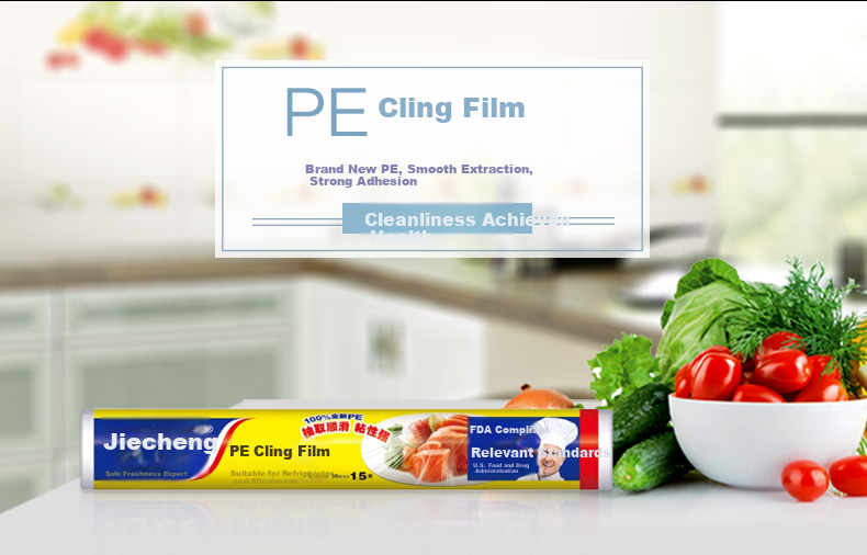 Jiecheng Disposable PE Cling Film 30cm*15m Value Pack 1