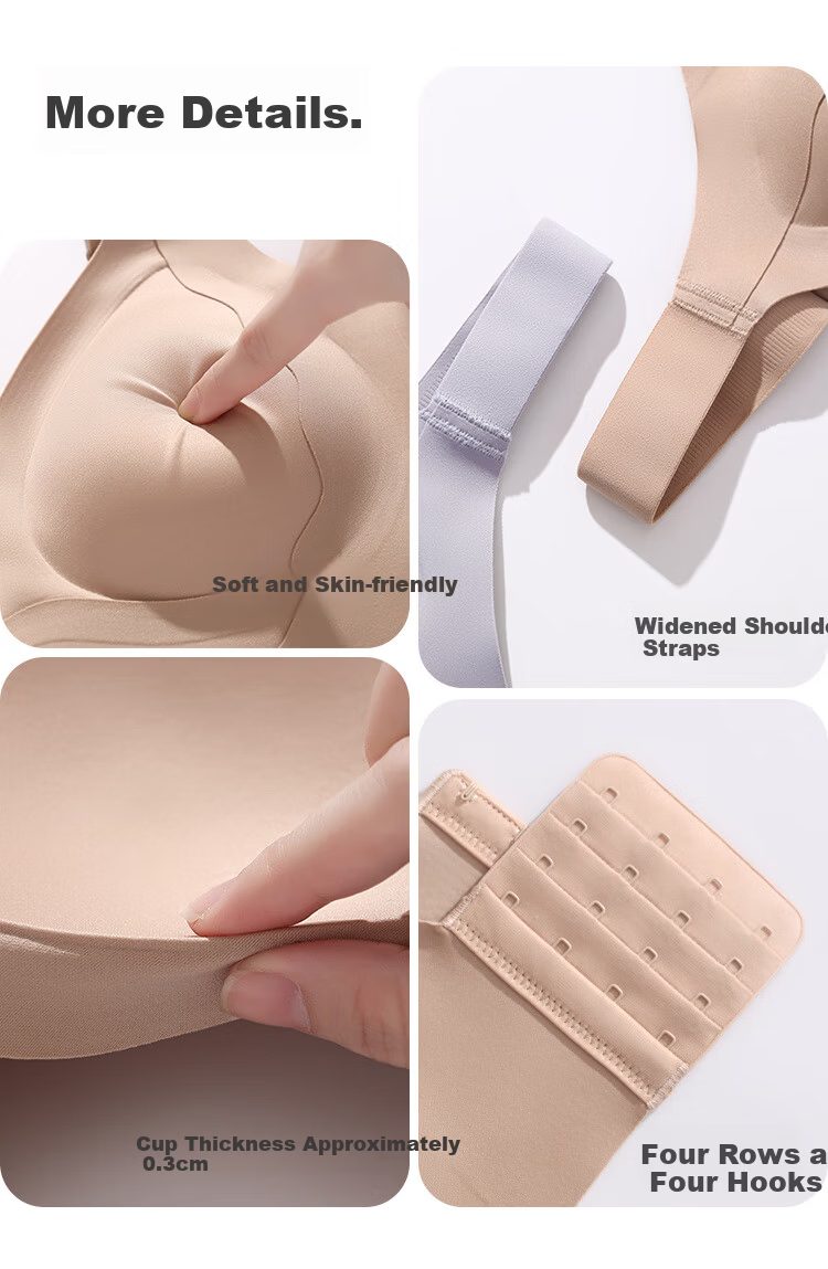 GRACEWELL Large Size Foundation Liquid Invisible Bra for Women, Uplift, Anti-Sagging, Breast Minimizing, Side Support, Push-Up Bra 7