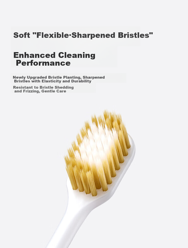 JD Jingzao Wide Head Soft Bristle Toothbrush 48-Hole Wide Head Gum Care Ultra Soft 6-Pack Deep Cleaning Family Set 5