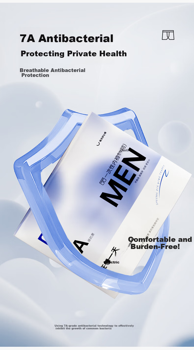 NolansenDi [] Disposable Men's Boxer Briefs High Elastic Thickened Plus Size 6-Pack 2XL 3