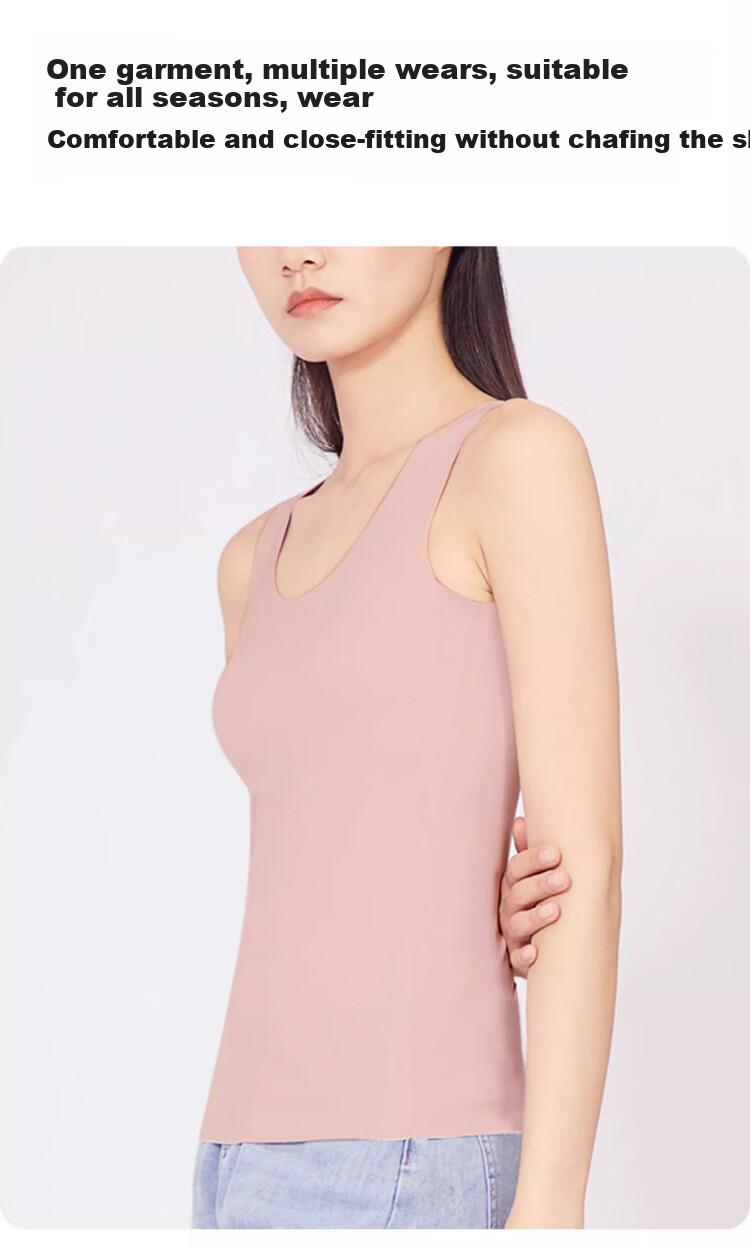 GUJIN Real Modal Ice Silk Camisole Women's Sleeveless Backless Versatile Blazer Base Shirt XL 8