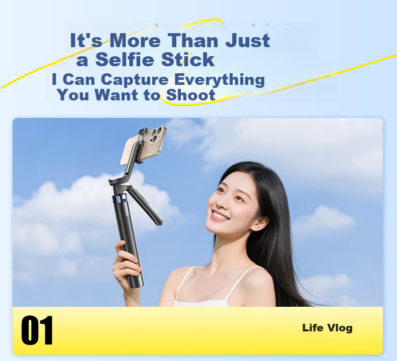 Shuotu [Smart Zoom] Selfie Stick Tripod, Portable Phone Stand, Travel Essential, Handheld Anti-Shake, 360-Degree Rotation, Concert Shooting, Douyin Live Streaming Floor Stand 22
