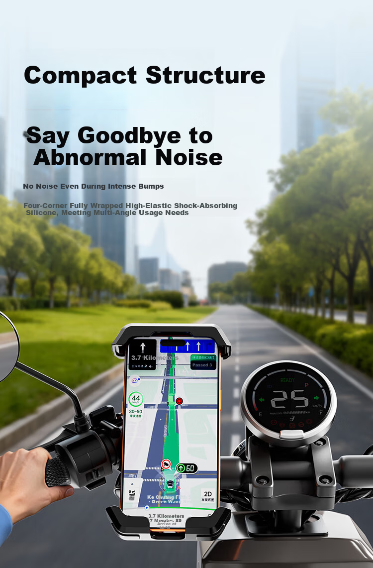 JD Jingzao Triangular Locking Electric Vehicle Phone Holder Motorcycle Battery Bicycle Delivery Rider Shockproof Anti-Shake Rearview Mirror Mount 12