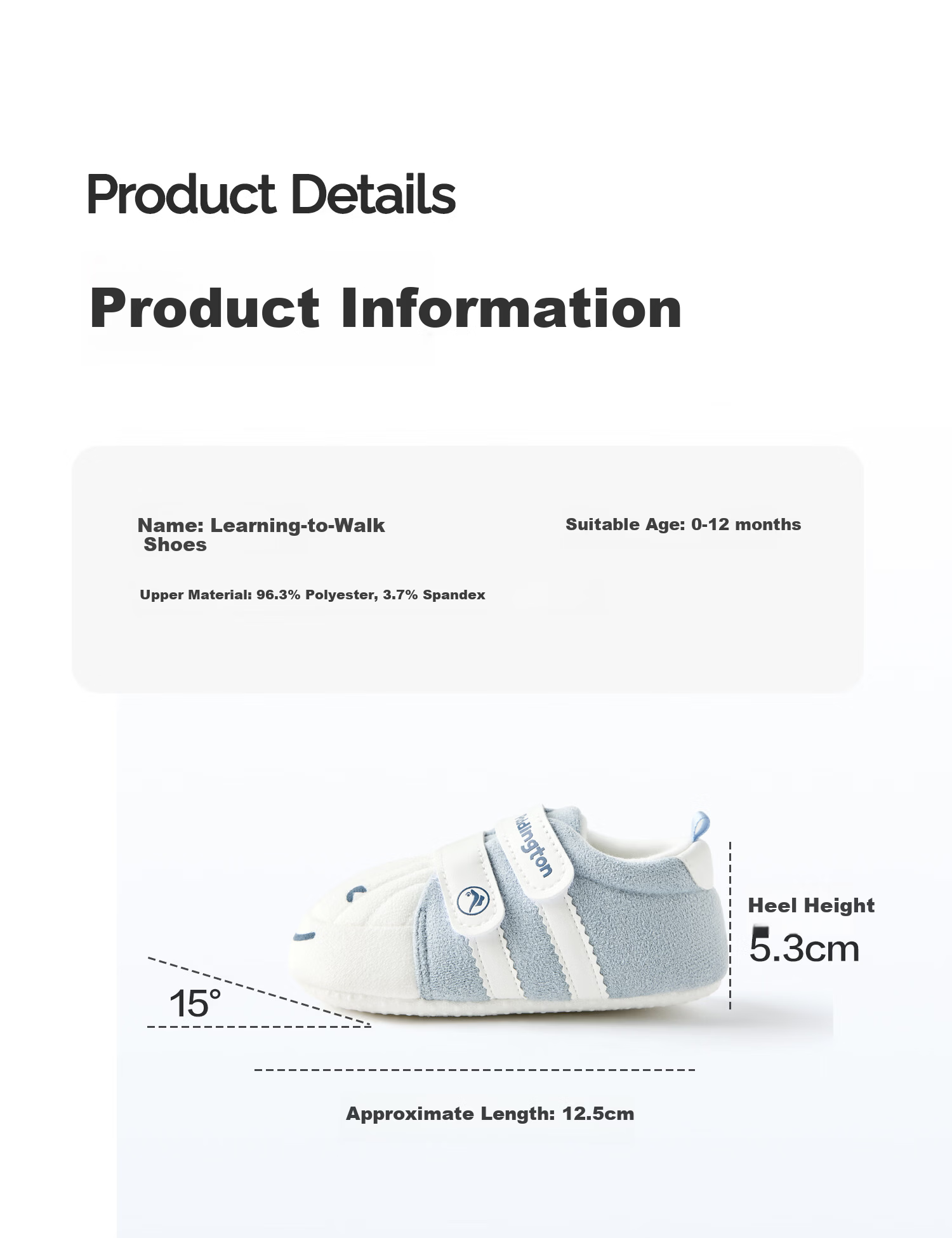 Baby Newborn Infant Shoes Spring Summer 6-12 Months Toddler First Walking Shoes for Newborns and Young Babies 7