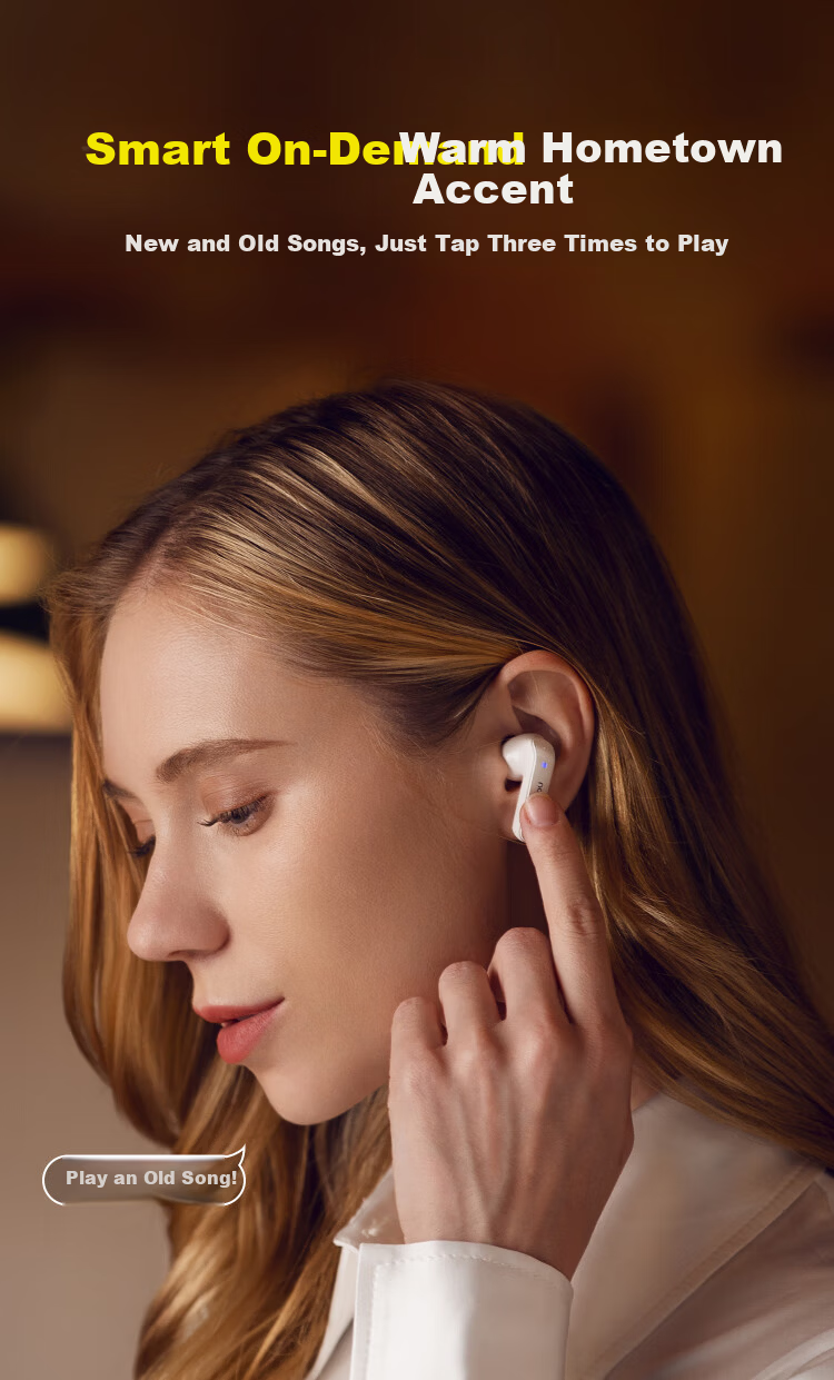 KUGOU [Premium Sound Quality + Powerful Quad-Mic Active Noise Cancellation] Bluetooth 6.0 In-Ear Wireless Earphones Low Latency Pro Music Gaming Long Battery Life Compatible with Huawei Xiaomi M7 10